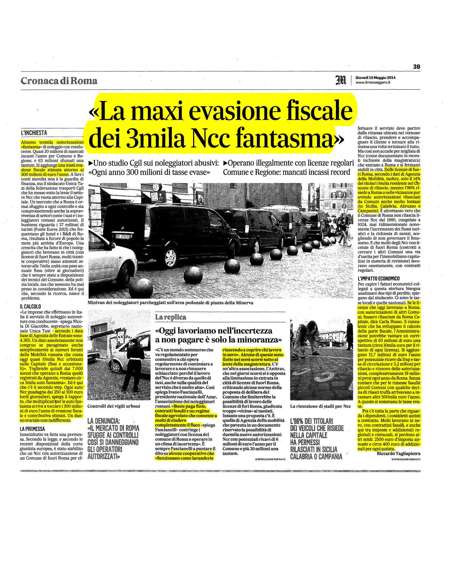 Il Messaggero 15.05.2014